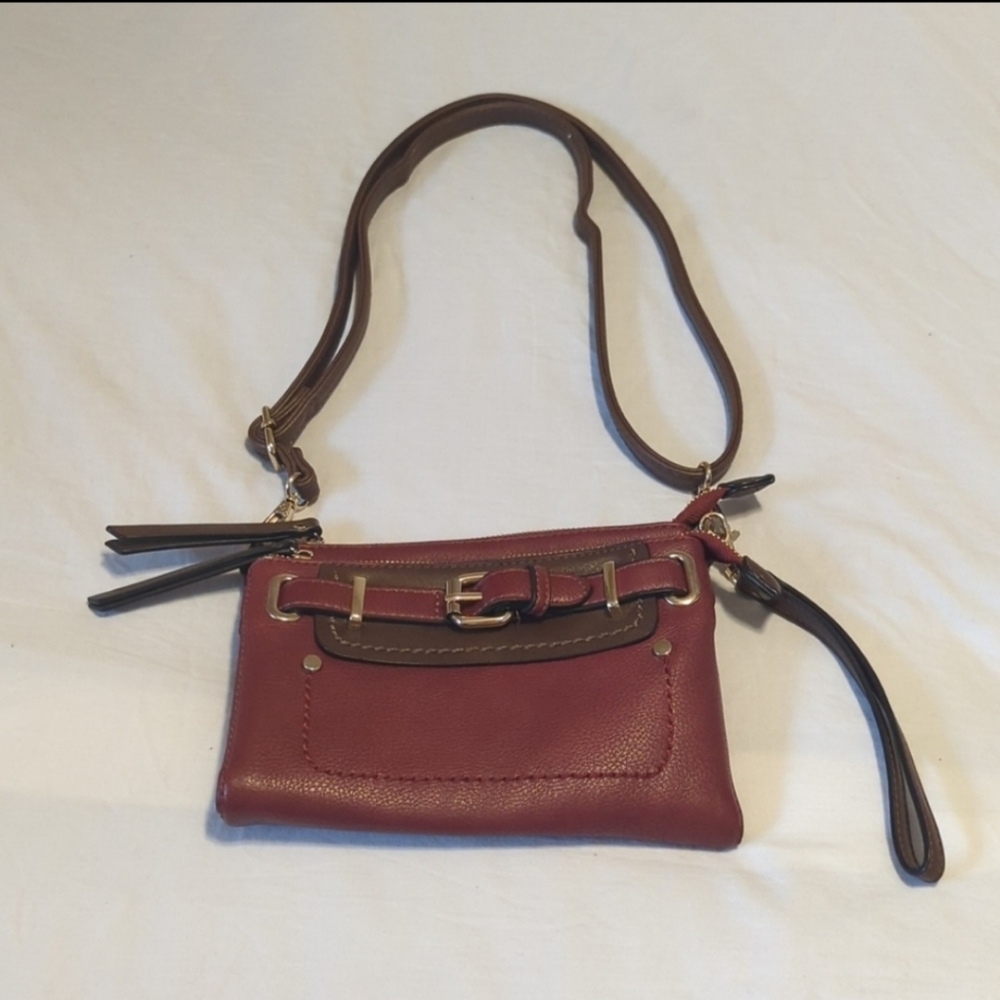Simply Noelle Red and Brown Purse